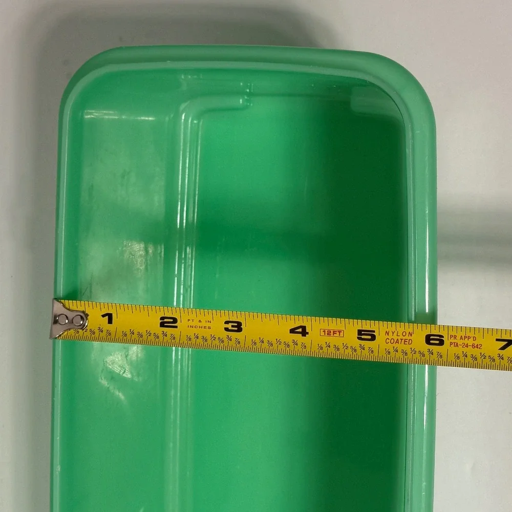 Vintage Tupperware 782-5 Mint Green Rectangular Storage Bin Made in USA Jadeite